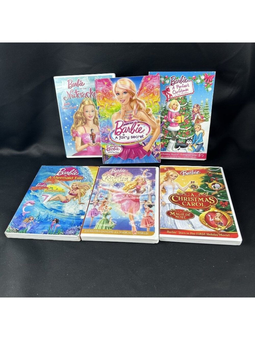 Barbie Movies Lot of 6 Christmas Nutcracker Fairy Secret Mermaid Tale 12 (2134)